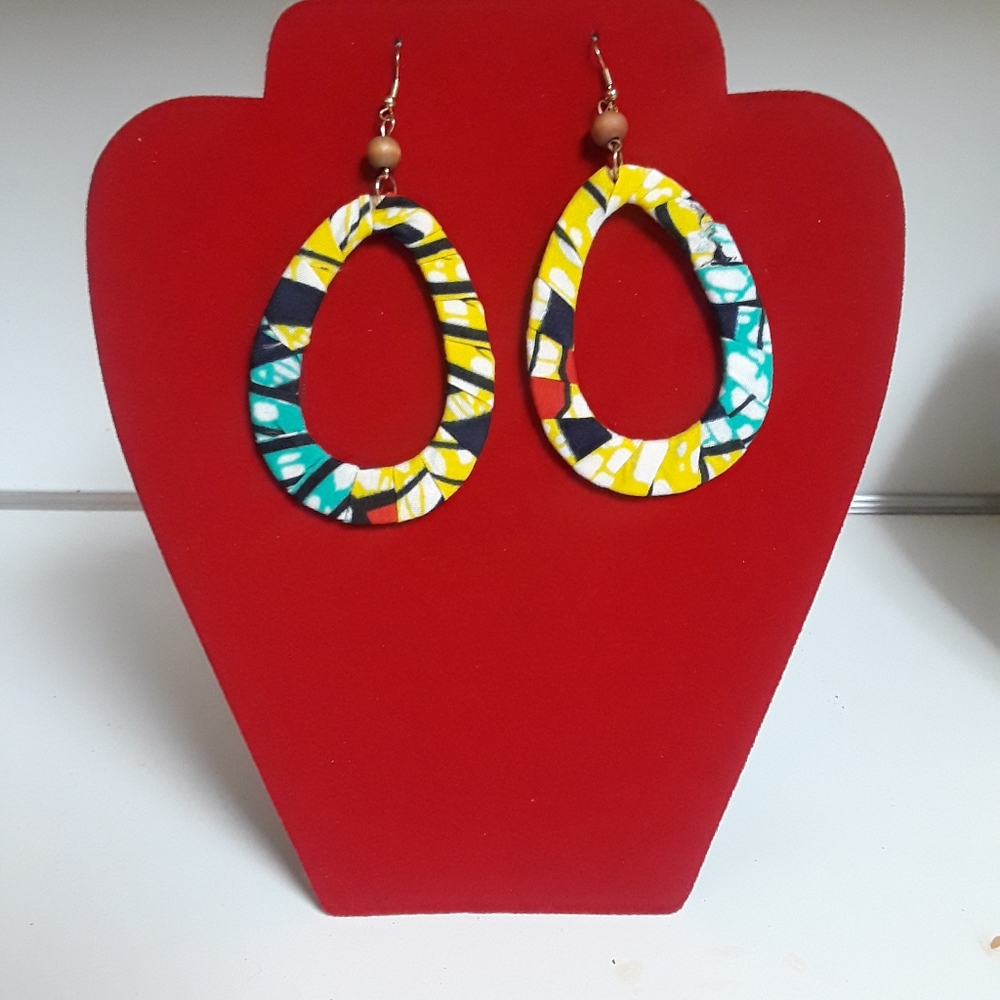 Traditional fabric earrings
